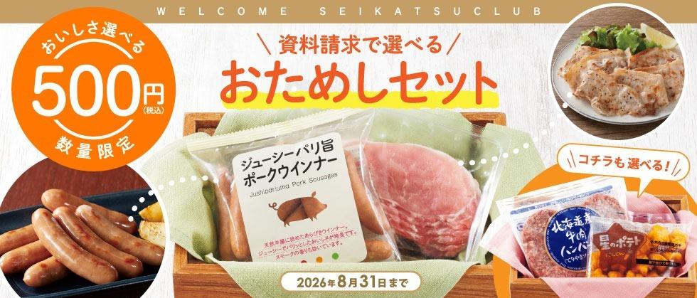 資料請求で選べる500円お試しセット